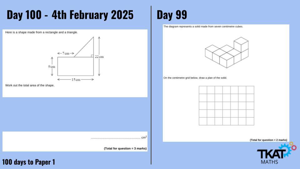 Copy of TKAT 100 Day Maths Challenge   Foundation (2)