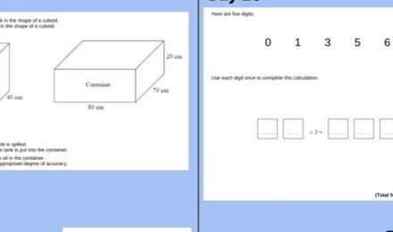 Tkat 100 day maths challenge foundation 24