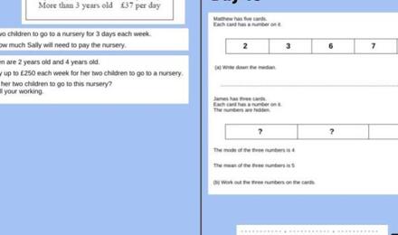 Tkat 100 day maths challenge foundation 16